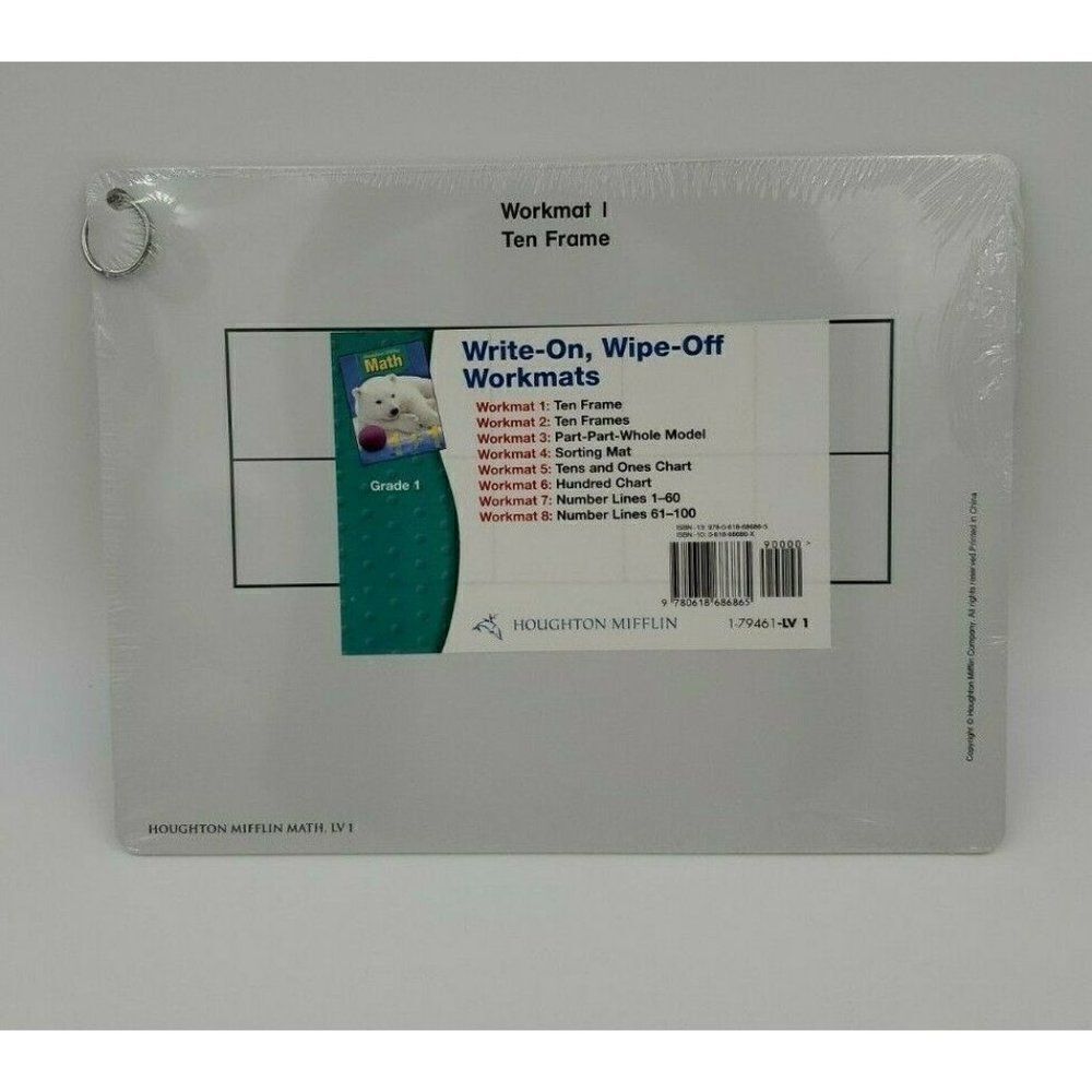 Houghton Mifflin Write-On, Wipe-Off Workmats 1st Grade Math